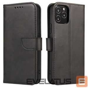 Nugarėlės dėklai Hurtel  Magnet Case elegant case cover cover with a flap and stand function OnePlus Nord N20 5G black 