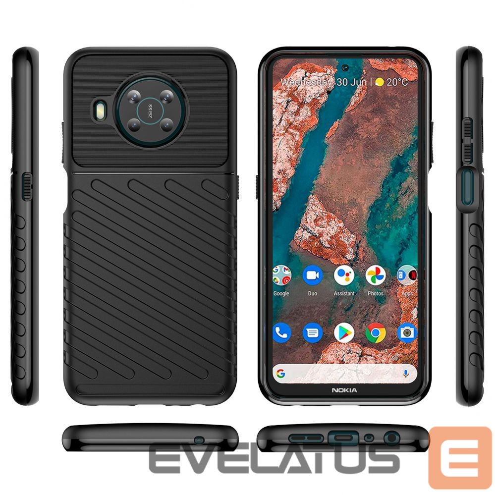 Nugarėlės dėklai Hurtel Thunder Case flexible armored cover for Nokia X100 black