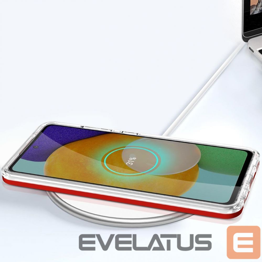 Nugarėlės dėklai Hurtel Transparent || Red