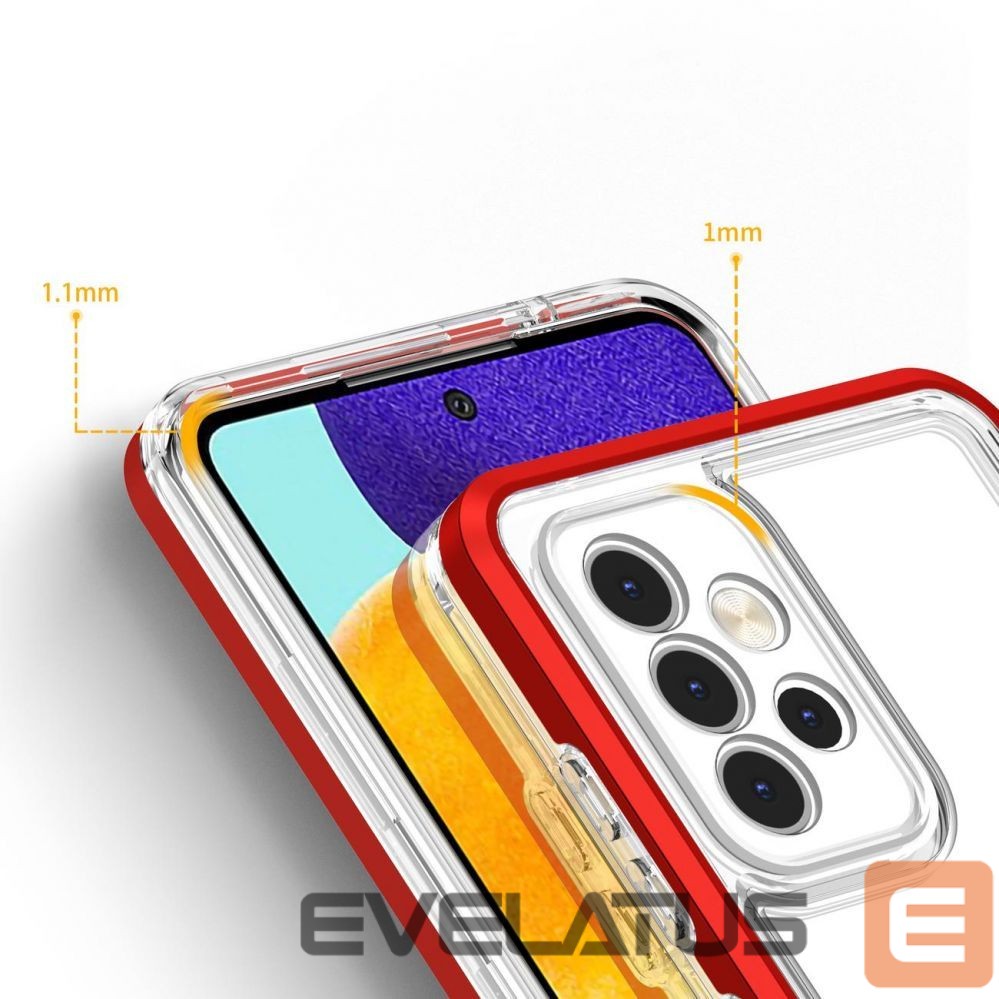 Nugarėlės dėklai Hurtel Transparent || Red