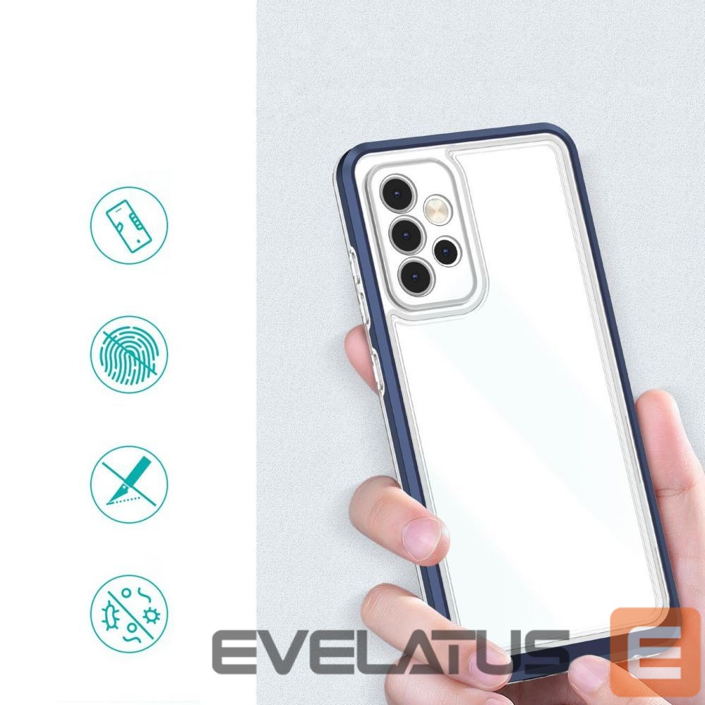 Nugarėlės dėklai Hurtel Blue || Transparent