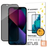 Apsauginiai stiklai Wozinsky - Wozinsky Privacy Glass tempered glass for iPhone 16e / 14 / 13 / 13 Pro with Anti Spy privacy filter 