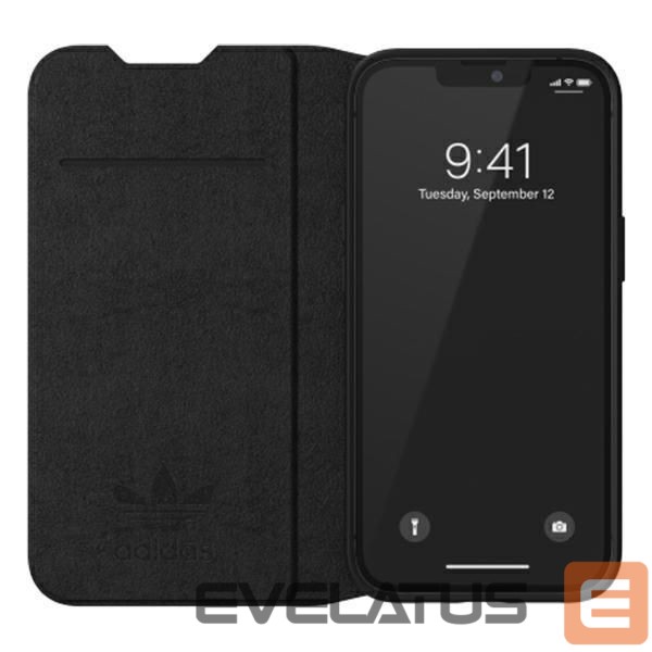 Nugarėlės dėklai Adidas Adidas OR Booklet Case BASIC for iPhone 13 - Black and White