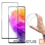 Apsauginiai stiklai Wozinsky  Wozinsky Full Cover Flexi Nano glass film tempered glass with a frame for Samsung Galaxy A73 transparent 