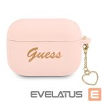 Nugarėlės dėklai Guess  Guess GUAPLSCHSP AirPods Pro cover pink/pink Silicone Charm Heart Collection