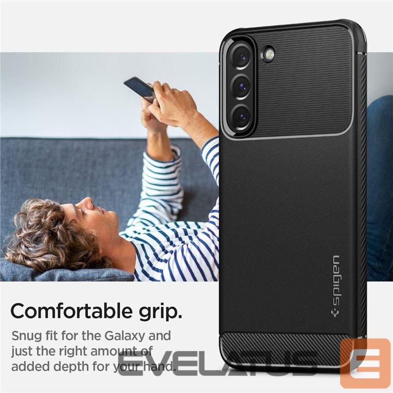 Nugarėlės dėklai Spigen Spigen Rugged Armor Case for Samsung Galaxy S22 - Matte Black