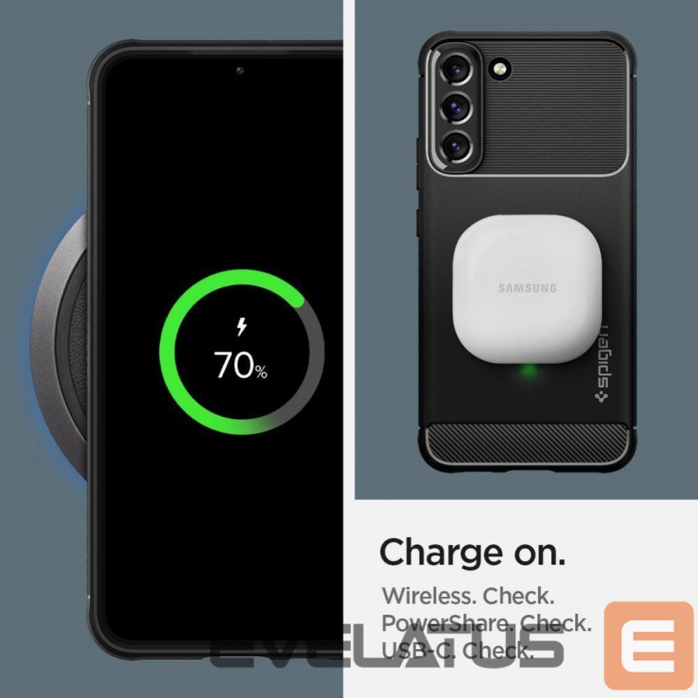Nugarėlės dėklai Spigen Spigen Rugged Armor Case for Samsung Galaxy S22 - Matte Black