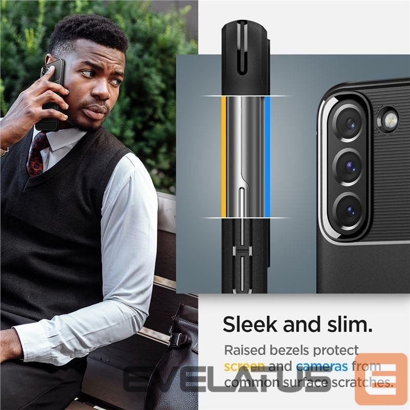 Nugarėlės dėklai Spigen Spigen Rugged Armor Case for Samsung Galaxy S22 - Matte Black