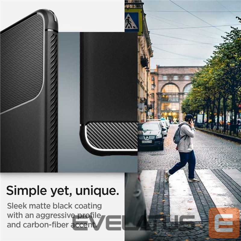 Nugarėlės dėklai Spigen Spigen Rugged Armor Case for Samsung Galaxy S22 - Matte Black