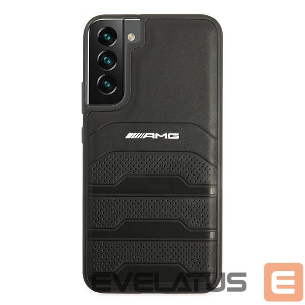 Nugarėlės dėklai Mercedes-Benz AMG Leather Debossed Lines case for Samsung Galaxy S22+ - black