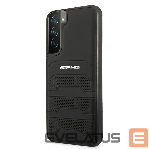 Nugarėlės dėklai Mercedes-Benz AMG Leather Debossed Lines case for Samsung Galaxy S22+ - black