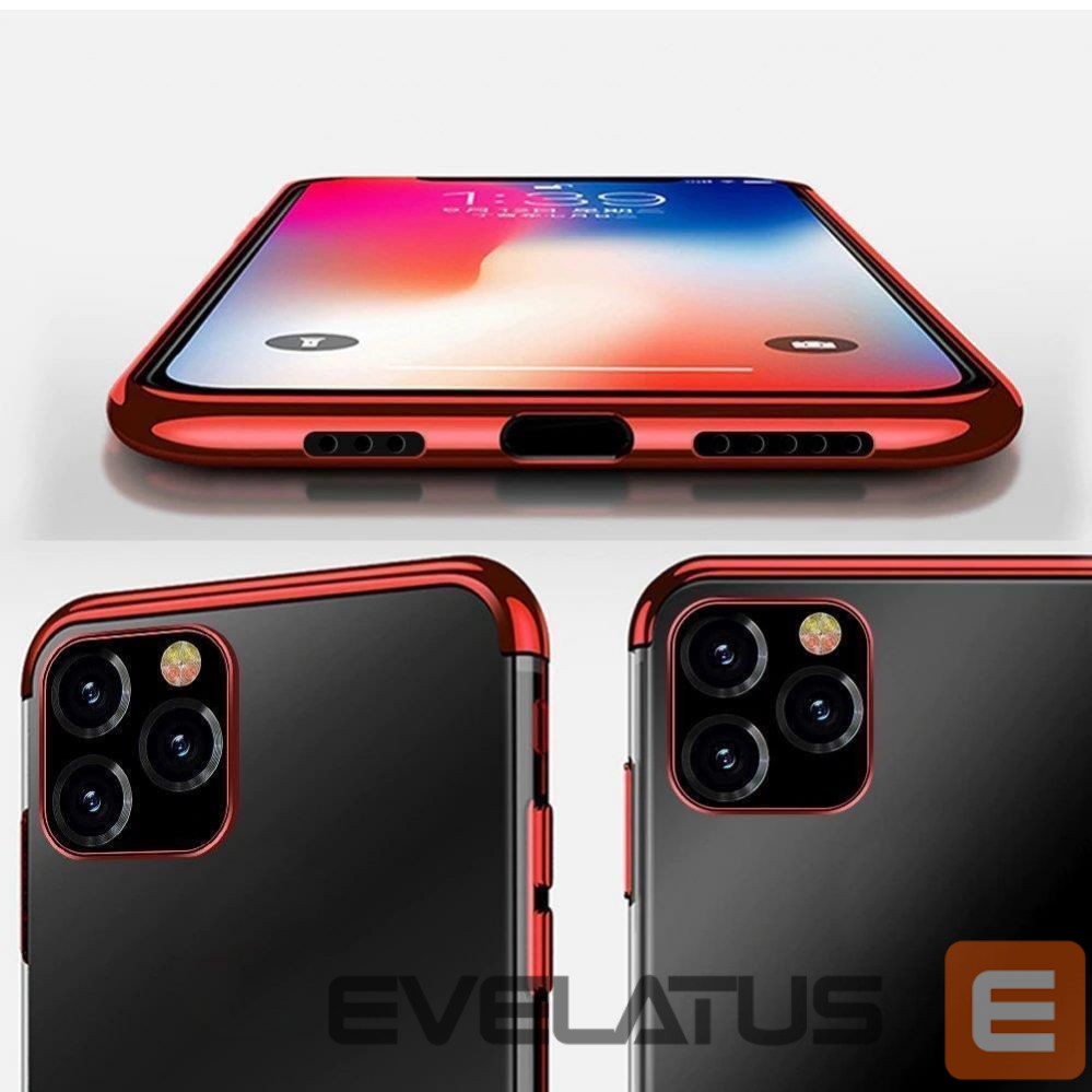 Nugarėlės dėklai Hurtel Transparent || Red