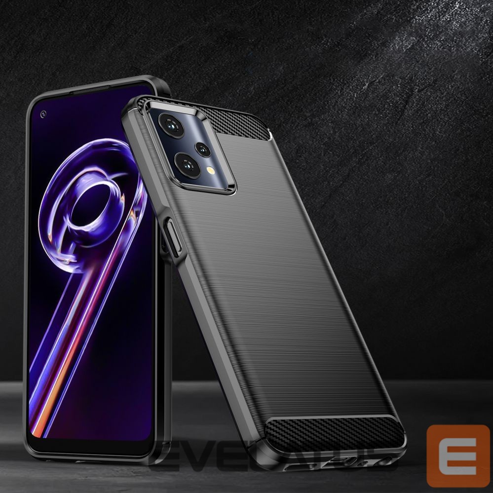 Nugarėlės dėklai Hurtel Carbon Case Flexible Cover Realme 9 Pro black