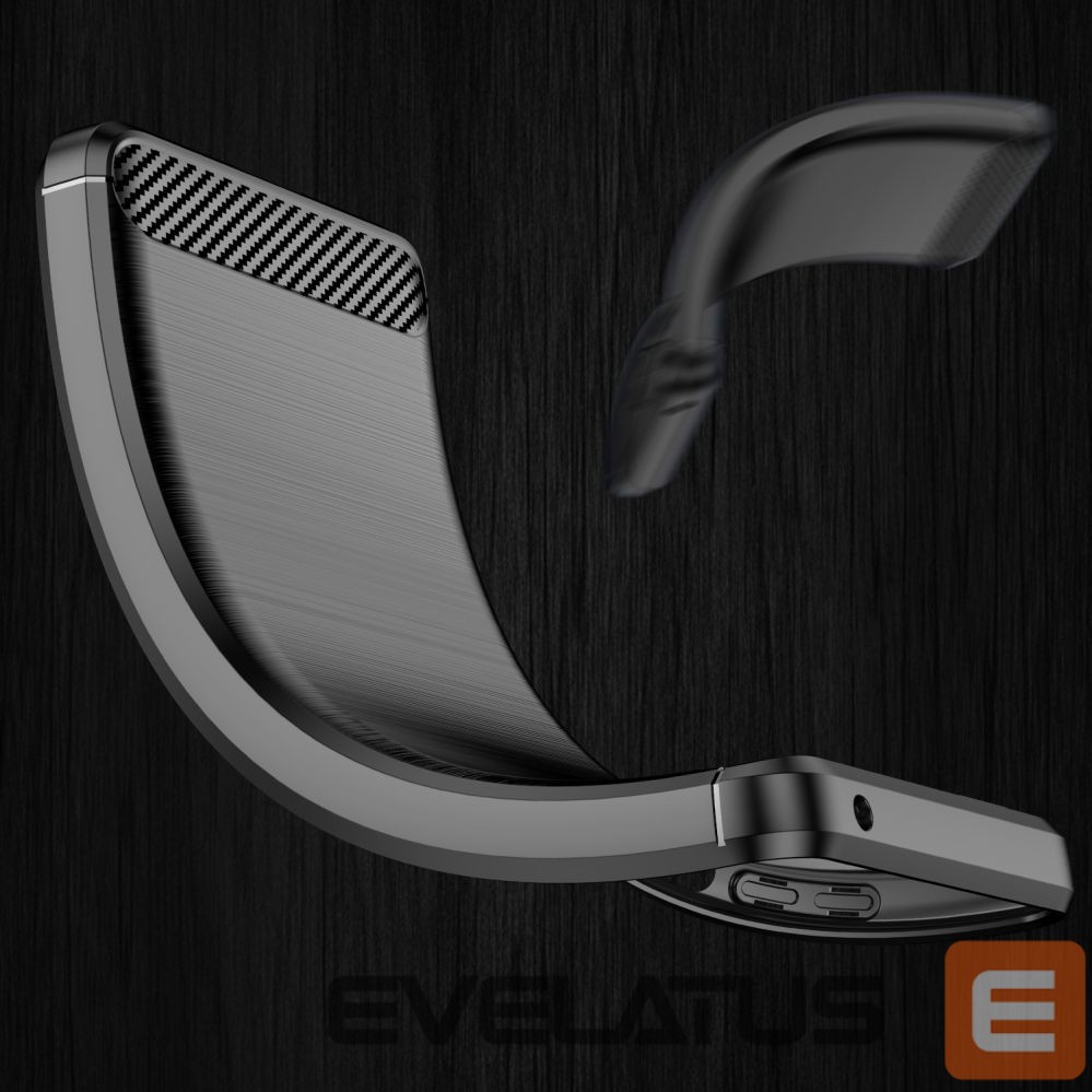 Nugarėlės dėklai Hurtel Carbon Case Flexible Cover Realme 9 Pro black