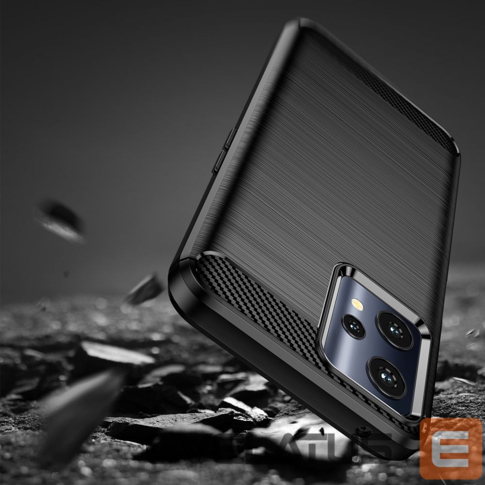 Nugarėlės dėklai Hurtel Carbon Case Flexible Cover Realme 9 Pro black