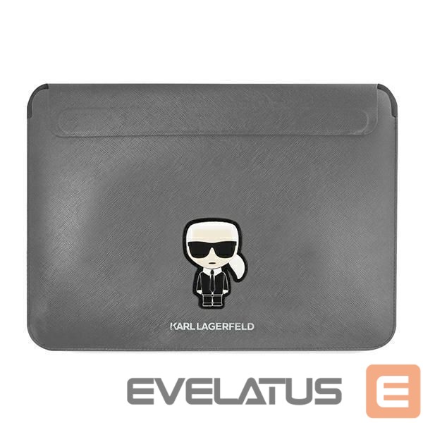 Nugarėlės dėklai Karl Lagerfeld Karl Lagerfeld Saffiano Ikonik Karl case for a 16" laptop - silver