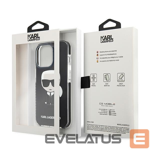 Nugarėlės dėklai Karl Lagerfeld Karl Lagerfeld Iconik Karl Case for iPhone 13 Pro / iPhone 13 - Black