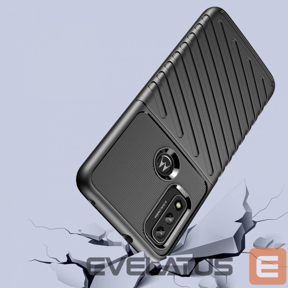 Nugarėlės dėklai Hurtel Thunder Case flexible armored cover for Motorola Moto G Play 2022 black