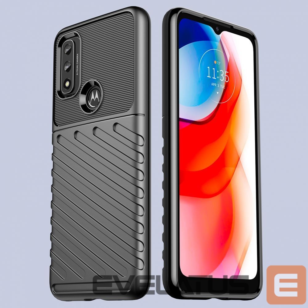 Nugarėlės dėklai Hurtel Thunder Case flexible armored cover for Motorola Moto G Play 2022 black