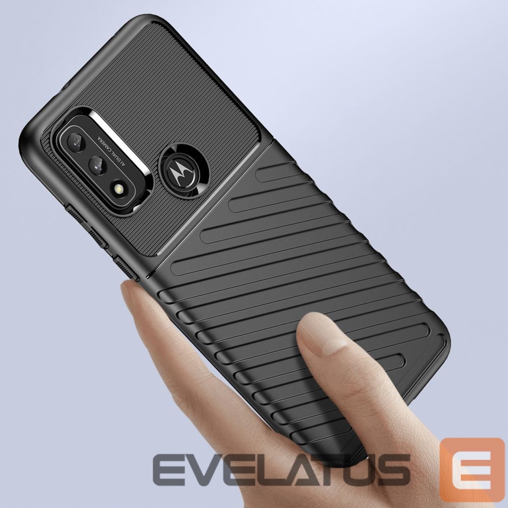 Nugarėlės dėklai Hurtel Thunder Case flexible armored cover for Motorola Moto G Play 2022 black