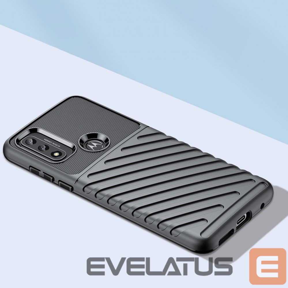 Nugarėlės dėklai Hurtel Thunder Case flexible armored cover for Motorola Moto G Play 2022 black