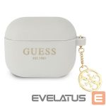 Nugarėlės dėklai Guess  Guess GUA3LSC4EG AirPods 3 cover grey/grey Silicone Charm 4G Collection
