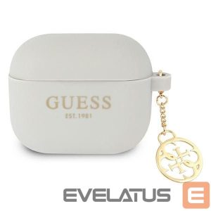 Nugarėlės dėklai Guess  Guess GUA3LSC4EG AirPods 3 cover grey/grey Silicone Charm 4G Collection