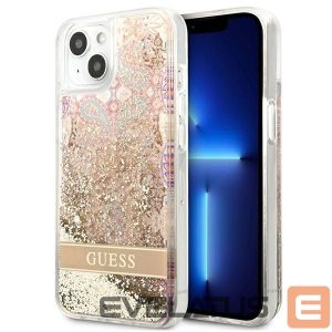 Nugarėlės dėklai Guess  Guess GUHCP13SLFLSD iPhone 13 mini 5.4" gold/gold hardcase Paisley Liquid Glitter 