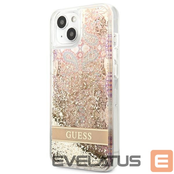 Nugarėlės dėklai Guess Guess GUHCP13SLFLSD iPhone 13 mini 5.4" gold/gold hardcase Paisley Liquid Glitter