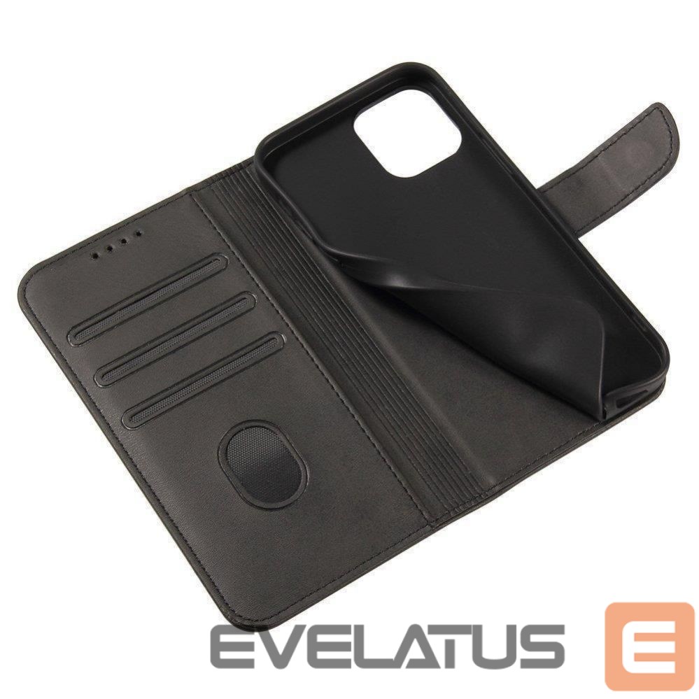 Nugarėlės dėklai Hurtel Magnet Case elegant case cover case with a flap and stand function Honor Magic 4 Pro black