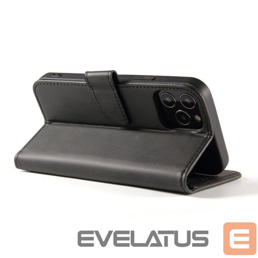Nugarėlės dėklai Hurtel Magnet Case elegant case case cover with a flap and stand function for Motorola Moto E32 black