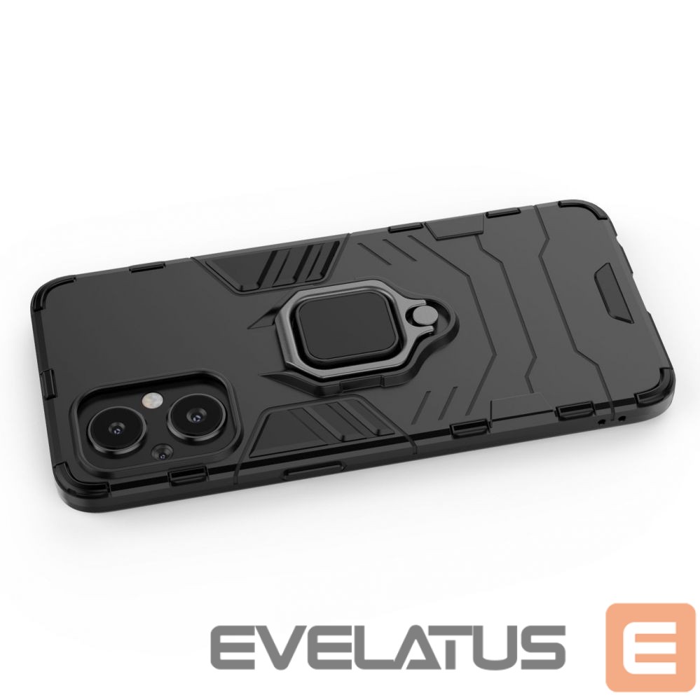 Nugarėlės dėklai Hurtel Ring Armor tough hybrid case cover + magnetic holder for OnePlus Nord N20 5G black