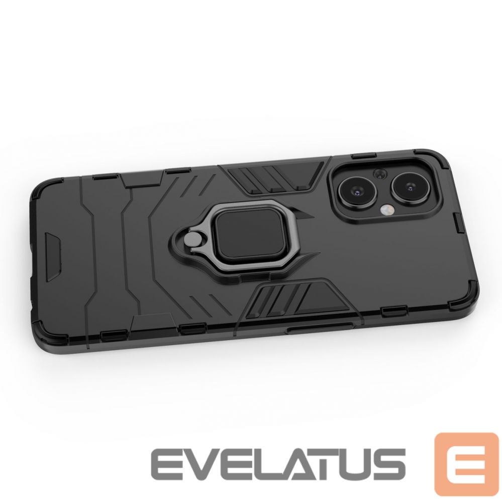 Nugarėlės dėklai Hurtel Ring Armor tough hybrid case cover + magnetic holder for OnePlus Nord N20 5G black