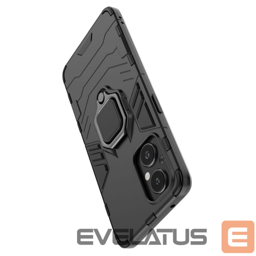 Nugarėlės dėklai Hurtel Ring Armor tough hybrid case cover + magnetic holder for OnePlus Nord N20 5G black