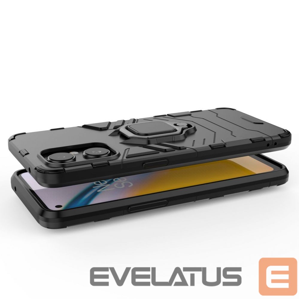Nugarėlės dėklai Hurtel Ring Armor tough hybrid case cover + magnetic holder for OnePlus Nord N20 5G black