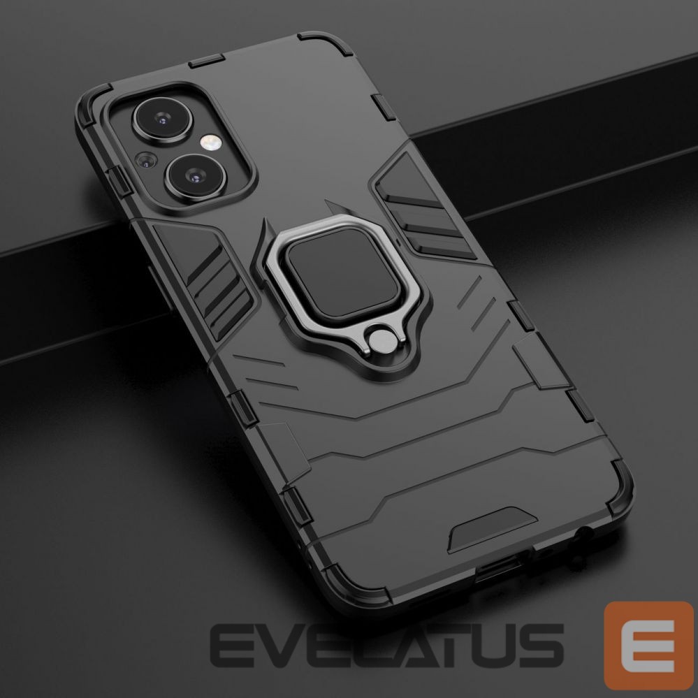 Nugarėlės dėklai Hurtel Ring Armor tough hybrid case cover + magnetic holder for OnePlus Nord N20 5G black
