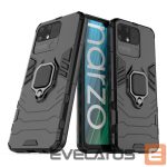 Nugarėlės dėklai Hurtel  Ring Armor tough hybrid case cover + magnetic holder Realme Narzo 50A black 