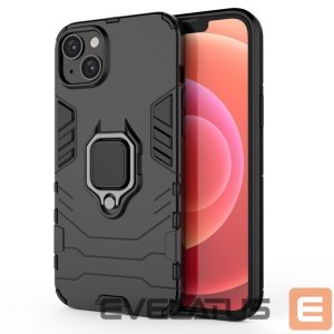 Nugarėlės dėklai Hurtel - Ring Armor case for iPhone 14 Plus armored cover magnetic holder ring black 