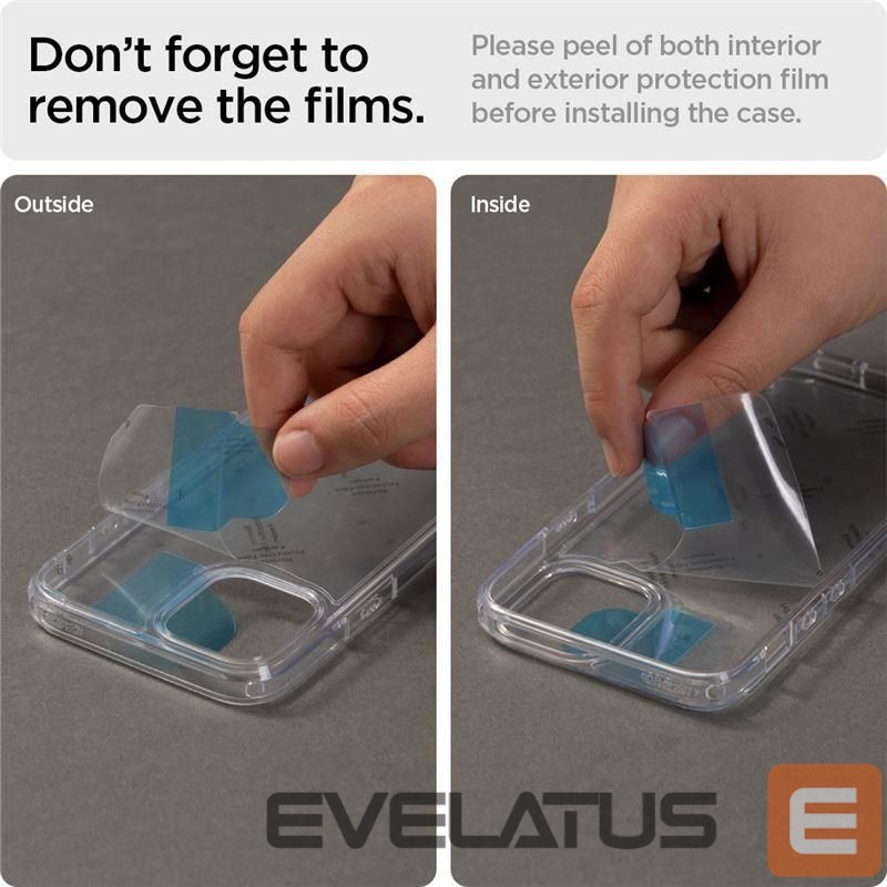 Nugarėlės dėklai Spigen Transparent