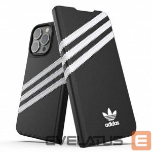 Nugarėlės dėklai Adidas  Adidas OR Booklet Case PU iPhone 13 Pro / 13 6,1" czarno biały/black white 47112 
