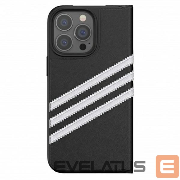 Nugarėlės dėklai Adidas Adidas OR Booklet Case PU iPhone 13 Pro / 13 6,1" czarno biały/black white 47112