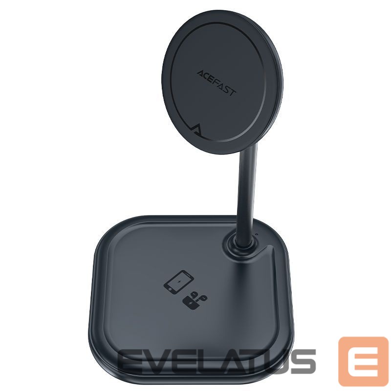 Adapteriai Acefast Acefast 15W Qi Wireless Charger for iPhone (with MagSafe) and Apple AirPods Stand Holder Magnetic Holder Gray (E6 gray)