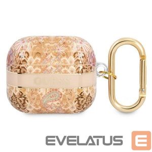 Nugarėlės dėklai Guess  Guess GUA3HHFLD AirPods 3 cover gold/gold Paisley Strap Collection 