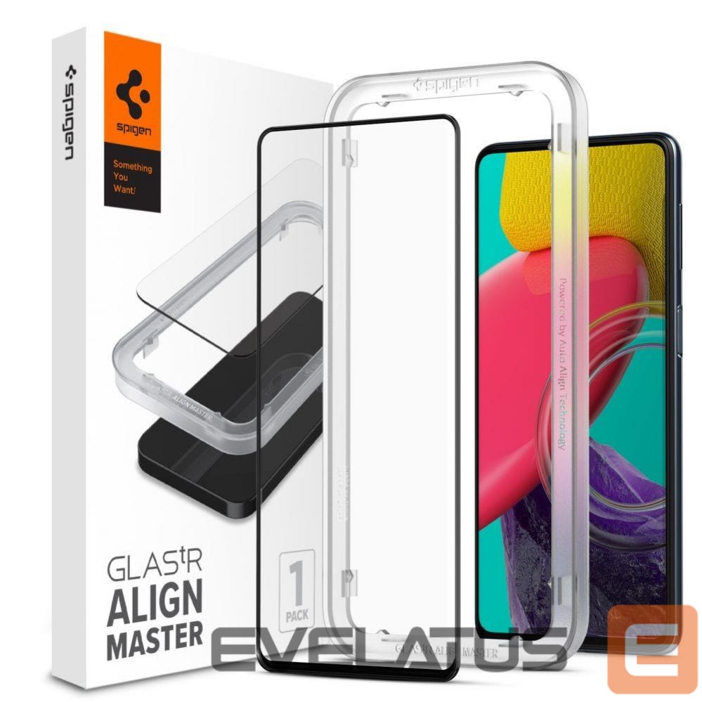 Apsauginiai stiklai Spigen Spigen ALM Glass FC Tempered Glass for Samsung Galaxy M53 5G - Black
