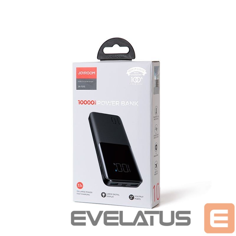 Išorinė baterija Joyroom Joyroom powerbank 15W 10000mAh PD QC3.0 AFC black (JR-T013)