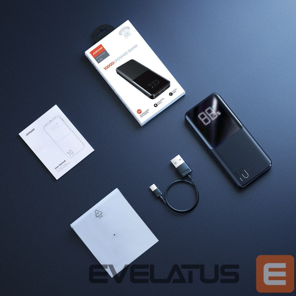 Išorinė baterija Joyroom Joyroom powerbank 15W 10000mAh PD QC3.0 AFC black (JR-T013)