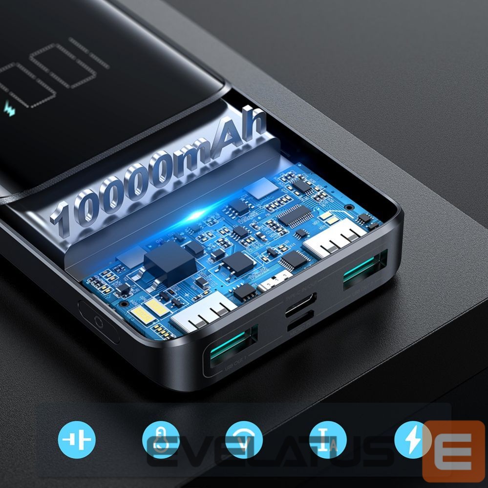 Išorinė baterija Joyroom Joyroom powerbank 15W 10000mAh PD QC3.0 AFC black (JR-T013)