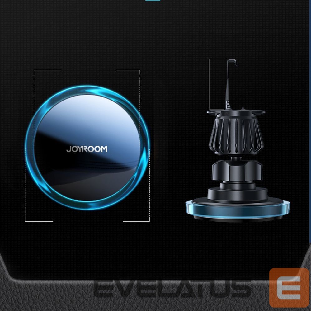Automatinis laikiklis Joyroom Joyroom car phone holder with 15W Qi inductive charger (MagSafe compatible) for air vent, silver (JR-ZS291) Black