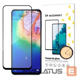 Nugarėlės dėklai Wozinsky  Wozinsky Super Tough Full Glue Tempered Glass Full Screen With Frame Case Friendly TCL 20 5G Black 