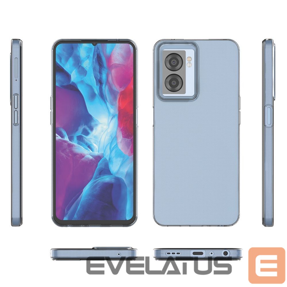 Nugarėlės dėklai Hurtel Ultra Clear 0.5mm Case for Oppo A57 5G / A57 / A77 5G / A77 / K10 5G, Realme V23 5G / Narzo 50 5G / Q5i 5G Thin Cover Transparent